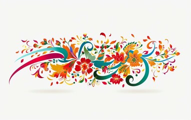 Commemorating Persian New Year with Artful Designs Isolated on White Background.