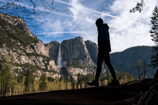 Silhouette of a woman in Yosemite