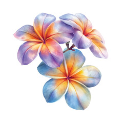 beautiful frangipani flower vector illustration in watercolour style