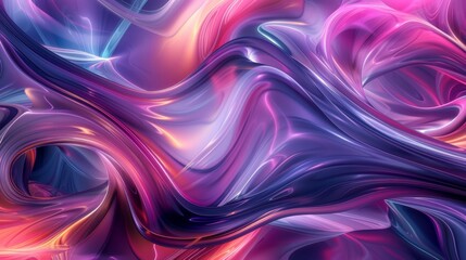 Fototapeta premium Abstract Painting Featuring Purple and Pink Hues
