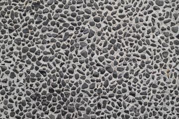 Pebble stone floor texture with black color