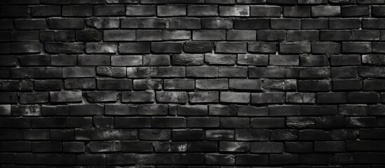 Vintage black brick wall texture.