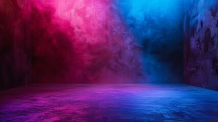 Vibrant pink and blue smokey background - An empty scene with a vibrant pink and blue smokey effect, perfect for high-energy concepts or stylish backgrounds