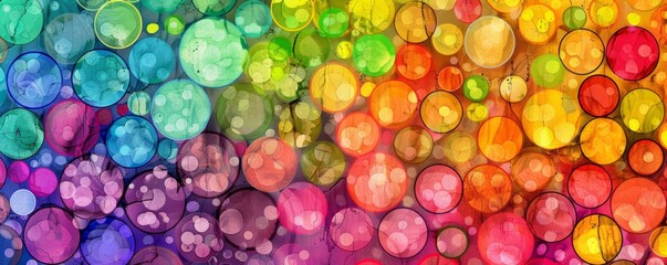 Fototapeta na wymiar Colorful Bubble Macro Photography - Abstract Vivid Texture