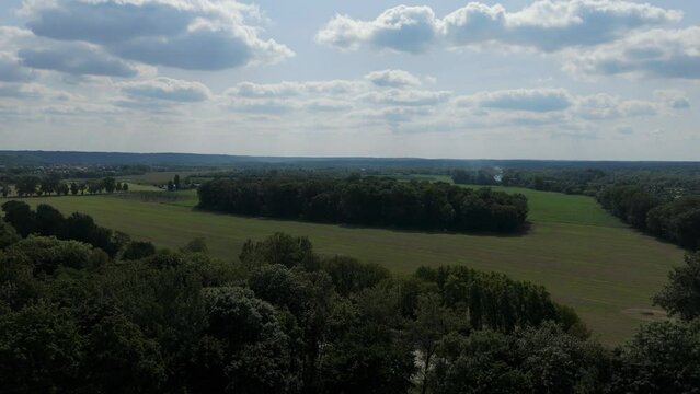 Beautiful Landscape Nature Reserve Pulawy Aerial View Poland