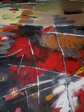 peinture abstrait, acrylique sur papier 