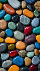 Un conjunto de piedras de colores