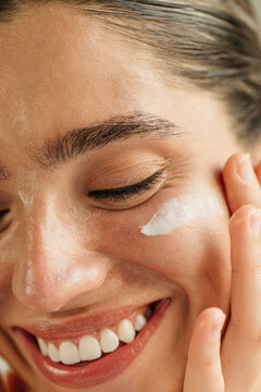 Woman with Facial Cream 