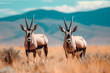Oryx-Gemsbok Oryx gazella, World Wildlife Day, March, animal concept, generative ai