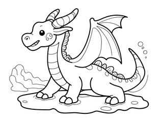 Coloring Book Dragon