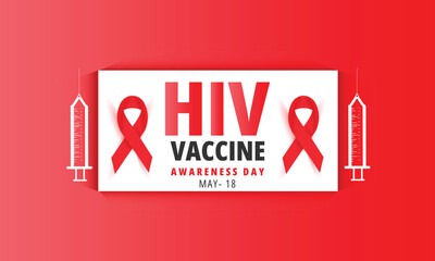 HIV Vaccine Awareness Day. background, banner, card, poster, template. Vector illustration.