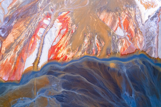 Abstract patterns on vibrant colours