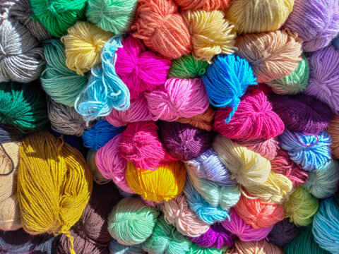 Skeins of yarn