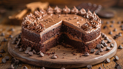 sweet and delicious chocolate cake