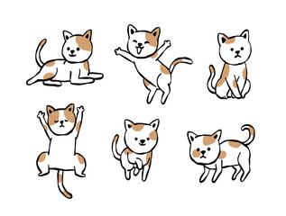 Collection of Funny Cartoon Cats and More Adorable Animal Characters in Vector Illustration