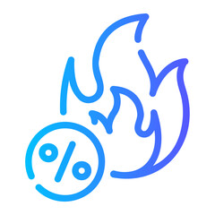 Naklejka premium hot sale Line Gradient Icon