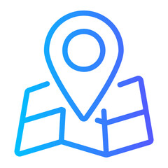 location Line Gradient Icon