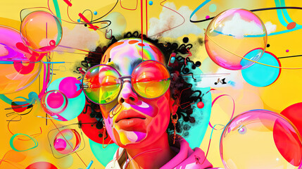 multicultural identity and celebrating the rich tapestry of their heritage, navigating the complexities of belonging and identity. Multicultural Mosaic. Blended Roots. Identity Kaleidoscope - obrazy, fototapety, plakaty
