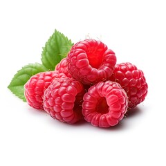 raspberry on white background