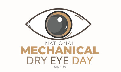 Obraz premium National Mechanical Dry Eye Day. background, banner, card, poster, template. Vector illustration.