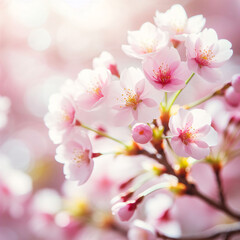 Fototapeta na wymiar Beautiful cherry blossom sakura in spring 