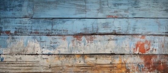 Texture of aged and weathered paint on wood surface