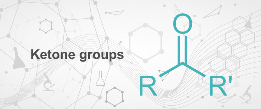 Ketone group. Structural chemical formula