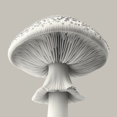 mushroom circle close up texture minimal lines black