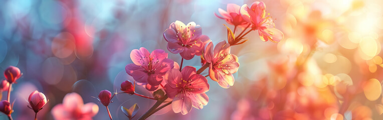ethereal spring blossoms in soft light - obrazy, fototapety, plakaty
