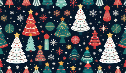 merry christmas pattern or christmas tree with red balls or christmas tree with balls or red christmas tree or christmas seamless pattern with trees or christmas seamless pattern