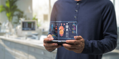 body organ, scan to check physical health, treat illness