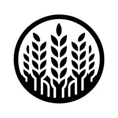 "Rice Field Icon Vector" Illustrates An Idyllic Agricultural Scene, Merging Nature’s Beauty With The Tranquility Of Rural Farming.