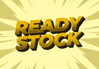 Ready stock. Text effect in 3 dimension style in yellow gold color