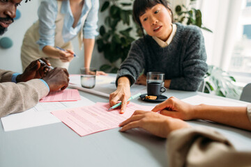 Colleagues working on project