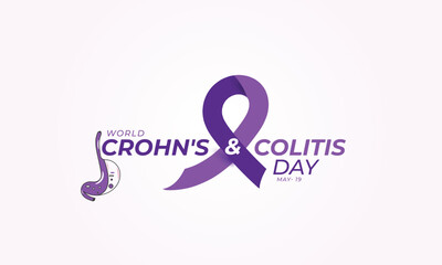 World Crohn's and Colitis day. background, banner, card, poster, template. Vector illustration.