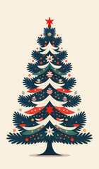 merry christmas background with trees and snowflakes or merry christmas trees and snowflakes or merry christmas background with trees or seamless christmas pattern, christmas card with christmas tree