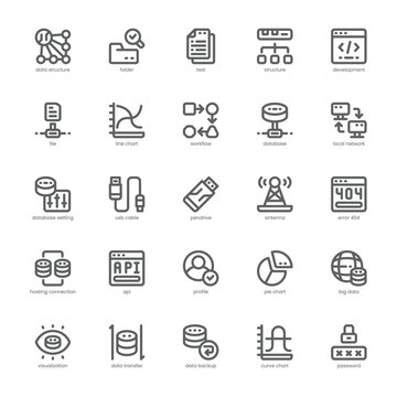 Data Science icon pack for your website, mobile, presentation, and logo design. Data Science icon outline design. Vector graphics illustration and editable stroke.