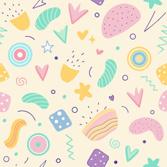 Seamless Patterns: Fishes, Birds, Flowers