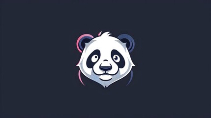 cute panda logo animal - obrazy, fototapety, plakaty
