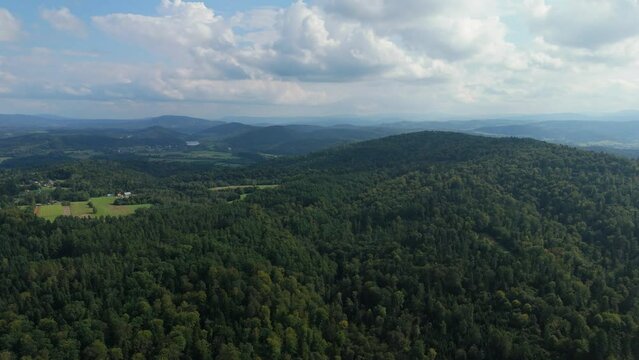 Beautiful Landscape Mountains Lesko Aerial View Poland