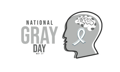 National Gray Day. background, banner, card, poster, template. Vector illustration.