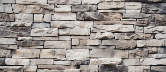 Modern style decorative pattern of uneven cracked real stone wall surface and cement