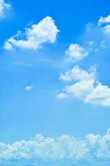 clear blue sky with white cloud, good weather in the morning have a nice day