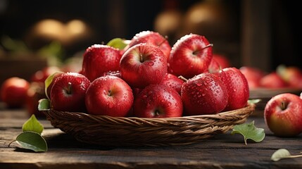 Fototapeta na wymiar side view of beautiful fresh red apple