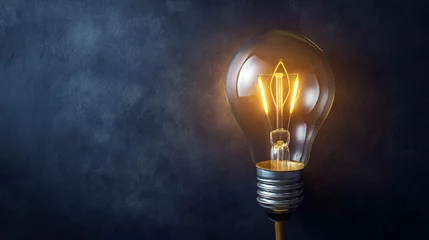 Deurstickers Light Bulb Inspire Venture empowers entrepreneurs with capital for innovative startup ideas. © atitaph
