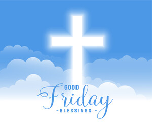 good friday cultural background with glowing cross design