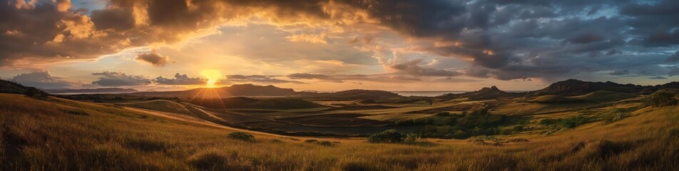 Obraz premium Sunset panorama