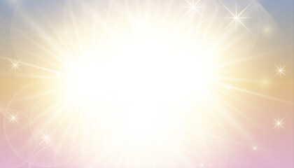 glowing and shiny glare banner with sunrays effect - obrazy, fototapety, plakaty