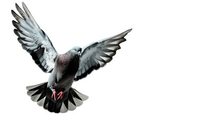 pigeon in flight isolated on transparent background, pigeon cutout 