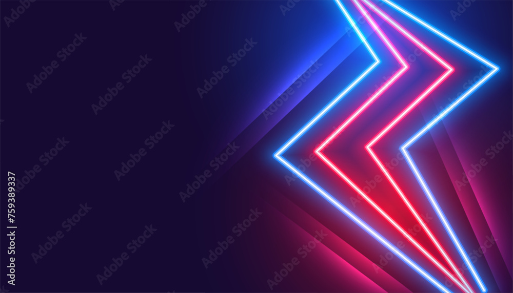 Wall mural neon style abstract laser line background with text space